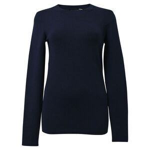 Joseph Round Neck Stretch Top in Navy Blue Wool